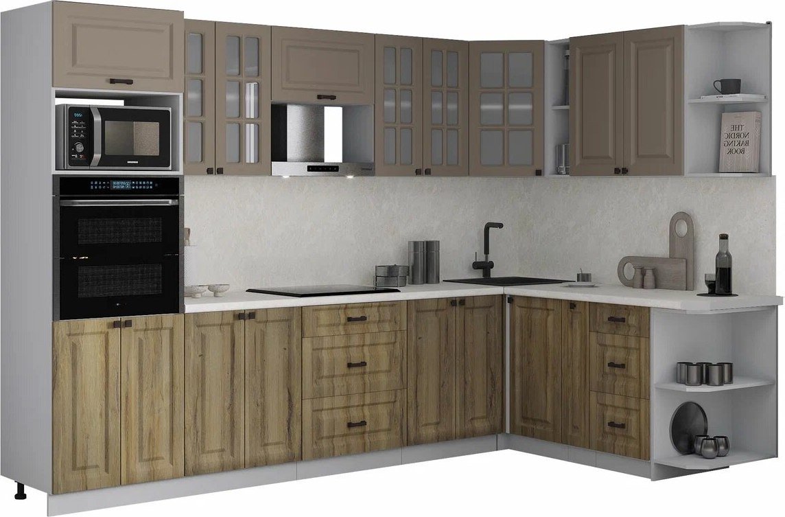 

Готовая кухня Интерлиния Мила Деко 1.88x3.0 PR (дуб вотан/луна/опал светлый)