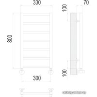 Полотенцесушитель TERMINUS Классик П8 500х800 нп 500