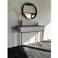Туалетный столик без зеркала Shtabe Royal 5011 эко (дуб кантри/золото)