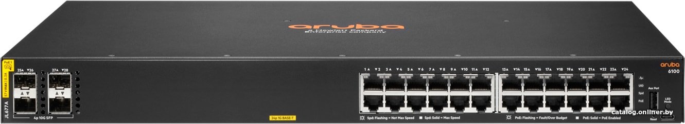 Управляемый коммутатор 2-го уровня Aruba 6100 Series JL677A