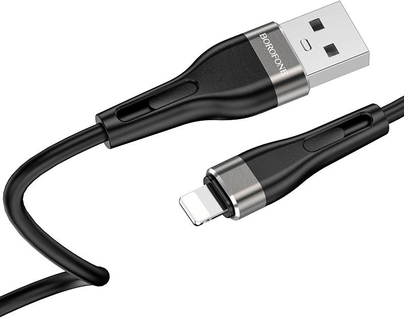 

Кабель Borofone BX46 USB Type-A - Lightning (1 м, черный)