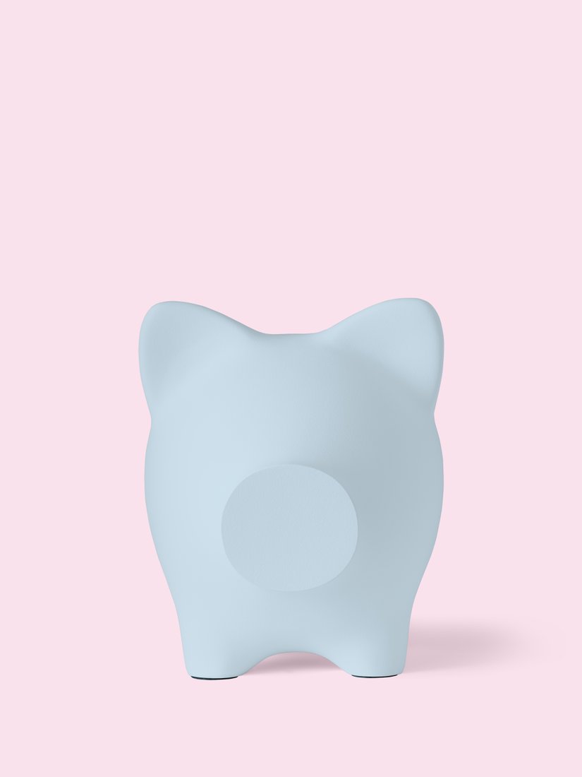

Копилка для денег PIG BANK свинка-копилка S (голубой)