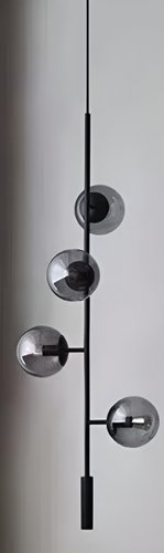 Подвесная люстра iLamp Aura 8615W-1S BK-SM