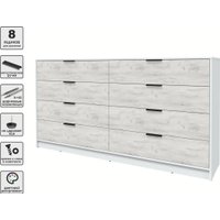 Комод Интерлиния Концепт КТ-К197 (дуб белый/белый платинум)