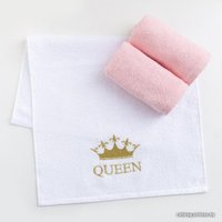 Набор полотенец Экономь и Я Queen 3 шт 4716383 (белый/розовый)