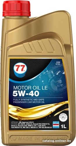 Моторное масло 77 Lubricants LE 5W-40 1л
