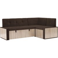 Угловой диван Мебель-АРС Таллин 191x83x121 (велюр шоколад HB-178 16)