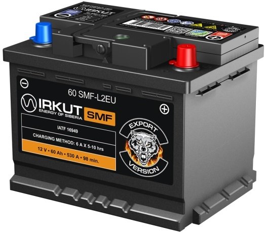 

Автомобильный аккумулятор Иркут 60 SMF-L2EU (60 А·ч)