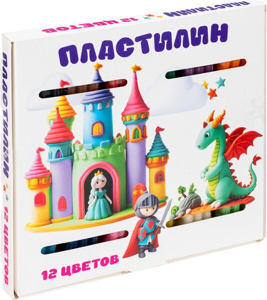 Пластилин Genio Kids PV12 (12 цветов)