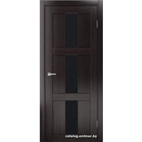 Межкомнатная дверь MDF-Techno Dominika 308 80x200 (орех темный, лакобель черный)