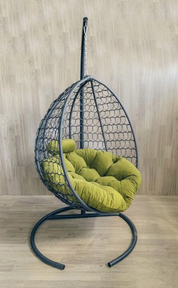 

Подвесное кресло Craftmebel Кокон Капля Премиум (черный/зеленый)