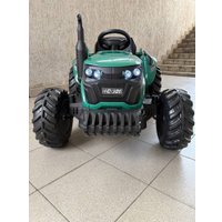 Электротрактор Baby Driver Трактор John Deere с эл. прицепом, лопатой R444 (зеленый)