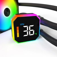 Система жидкостного охлаждения для процессора Montech HyperFlow Digital 360 (черный) в Орше