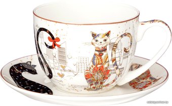 Чашка с блюдцем Lefard Парижские коты 104-923