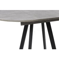 Кухонный стол ВВР Элип (камень светлый/черный профиль, ЛДСП)