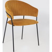 Стул с подлокотниками Алвест AV 433 (карри бархат Confetti chai tea/черный)