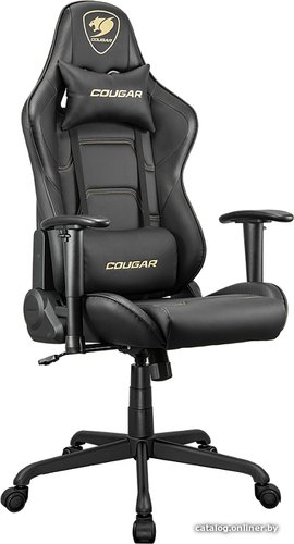 Игровое (геймерское) кресло Cougar Fortress (черный/золотистый)