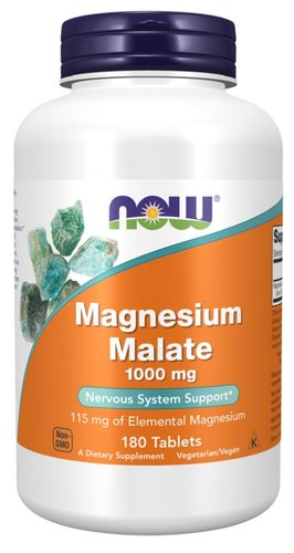 Витамины, минералы Now Foods Magnesium Malate (180 капсул)