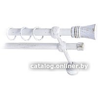 Карниз для штор Lm Decor Гиро 071 2р гладкий (белое золото, 2.8м)