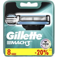 Сменные кассеты для бритья Gillette Mach3 (8 шт) 3014260243548