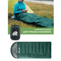 Спальный мешок RSP Outdoors Sleep 450 R RipStop 2024 (зеленый, 220x75см, молния справа)