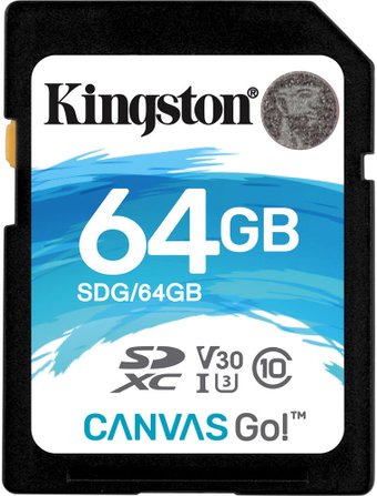 Карта памяти Kingston Canvas Go! SDG/64GB SDXC 64GB