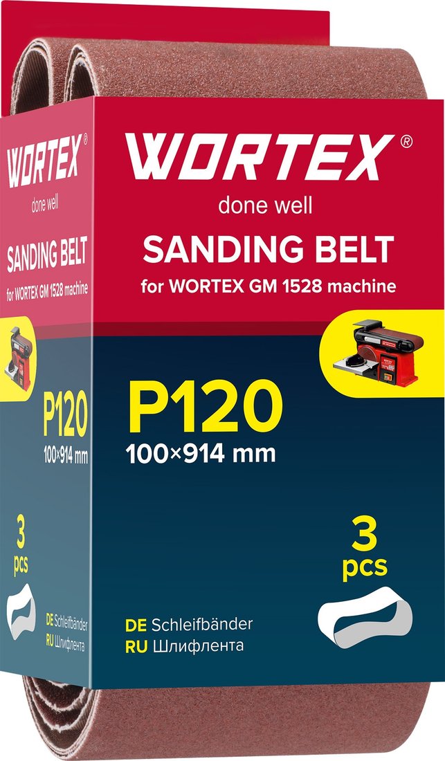 Набор шлифлент Wortex 1325976 (3шт)