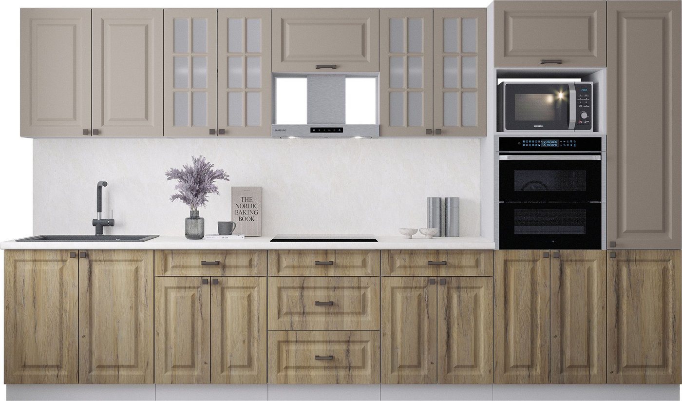 

Готовая кухня Интерлиния Мила Деко 3.6 (дуб вотан/луна/опал светлый)