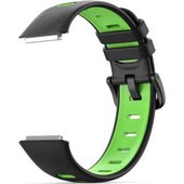 силиконовый для Huawei Band 7 (черный/салатовый)