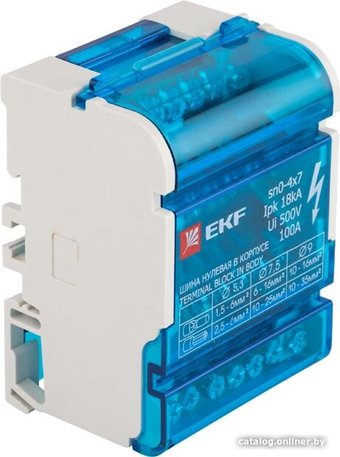 Нулевая шина EKF sn0-4x7