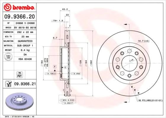 

Brembo 09936621