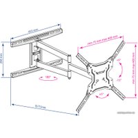 Кронштейн для телевизора Kromax DIX-19 (черный)