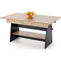 Кухонный стол Halmar Erika 120-160/70/61 (дуб артизан/черный)