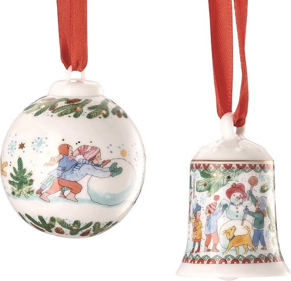 

Елочная игрушка Hutschenreuther Christmas games Шар и Колокольчик 02480-727496-28620