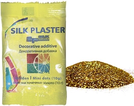 

Добавка для жидких обоев Silk Plaster золотые точки
