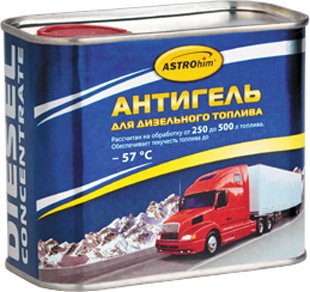 

Присадка в топливо ASTROhim Антигель для дизельного топлива (на 250-500л) 500 мл (АС-122)