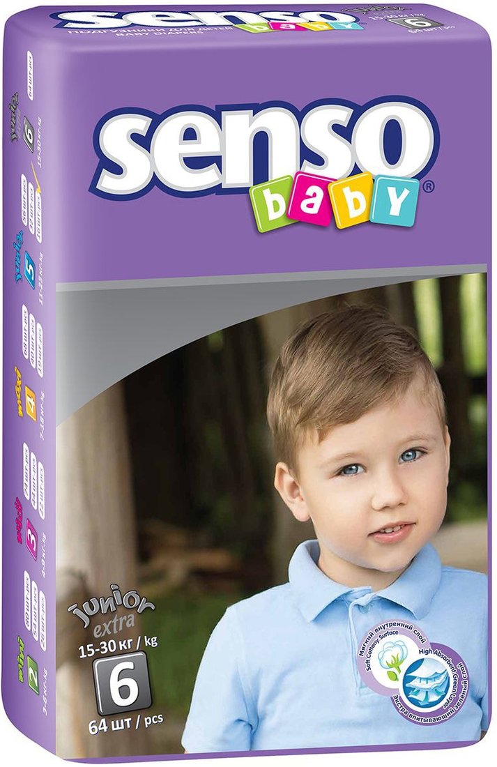 

Подгузники Senso Baby Junior 6 (64 шт)