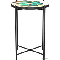 Журнальный столик Sheffilton SHT-CT8-3 (малахитово зеленый/черный муар)