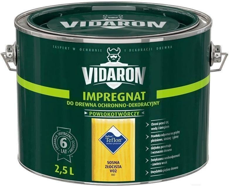 

Пропитка Vidaron Impregnant V02 2.5 л (золотистая сосна)
