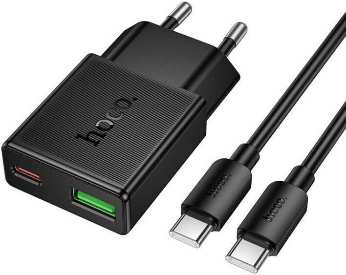 Сетевое зарядное Hoco N73 USB Type-C (черный)