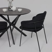 Кухонный стол Аврора Мехико 3Д D950 (камень черный/черный матовый)