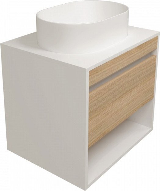 

Teymi Тумба под умывальник Ritta 55см T60537 (белый/дуб)