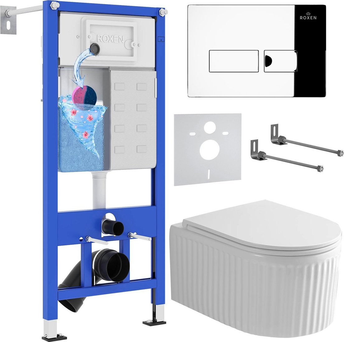 

Унитаз подвесной Roxen StounFix Dual Fresh 968213