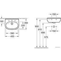 Умывальник Villeroy & Boch O.Novo 53604501