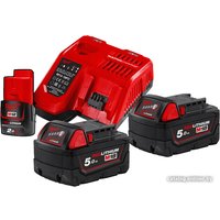 Аккумулятор с зарядным устройством Milwaukee M18 M18NRG-502 4933459217 (2 x 18В/5 Ач + 12В/2 Ач + 12-18В)