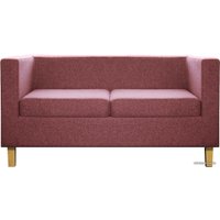 Софа Brioli Билли Д двухместный (рогожка, J10 сиреневый/светлые ножки)