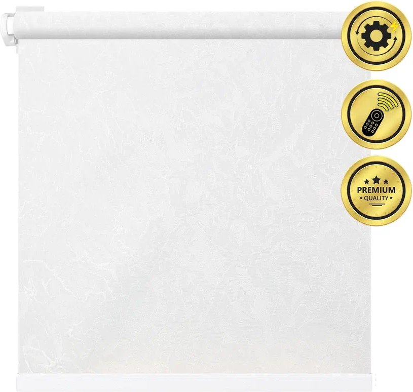 

Рулонная электроштора НеоФьюжен Джерси 170х250 правая (белый, белая фурнитура)