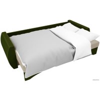 Диван Лига диванов Сатурн 101024 (микровельвет, бежевый/зеленый)