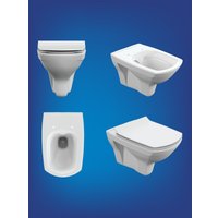 Унитаз подвесной Cersanit Carina New Clean On с инстал. Link Pro (с кнопкой Twins 63523 хром глянцевый)