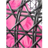 Подвесное кресло M-Group Для двоих Люкс 11510308 (серый ротанг/розовая подушка)